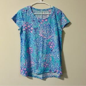 Lilly Pulitzer Etta Scoop Neck Short Sleeve Top